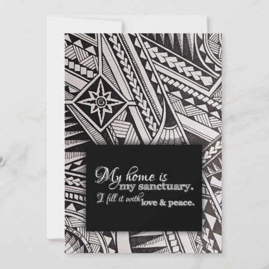 私の家は私の聖域の家のインスピレーション賛美である 招待状 (正面)