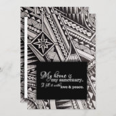 私の家は私の聖域の家のインスピレーション賛美である 招待状 (正面/裏面)