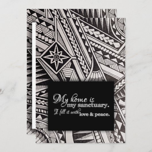私の家は私の聖域の家のインスピレーション賛美である 招待状 (正面/裏面)