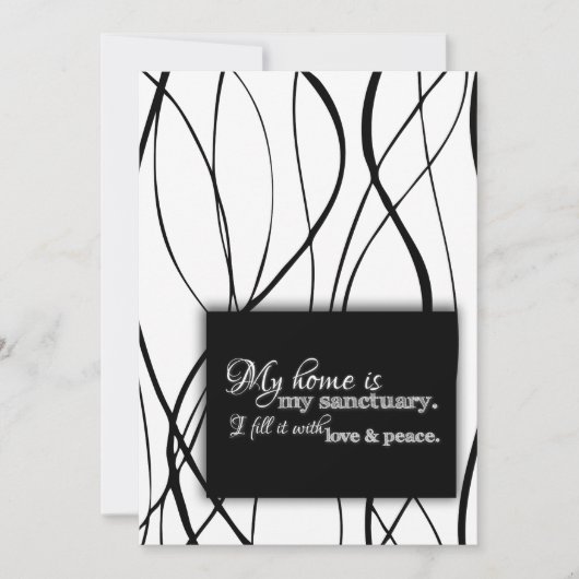 私の家は私の聖域 家の祝福 インスピレーション 招待状 (正面)