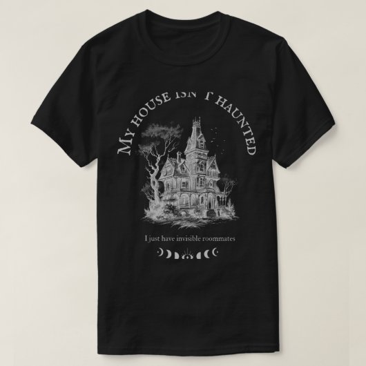 私の家は_t 幽霊のよく出る tシャツ (デザイン正面)