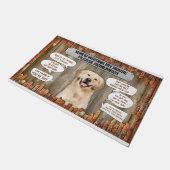 私の家を訪れる時はゴールデンリトルを思い出しなさい ドアマット (アングル)