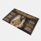 私の家を訪れる時はドイツのシェップを思い出して ドアマット (アングル)