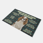 私の家を訪れる時はペットを外して下さい ドアマット (アングル)