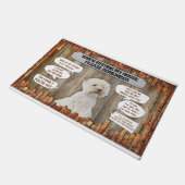 私の家を訪れる時はホワイトテリを思い出しなさい ドアマット (アングル)