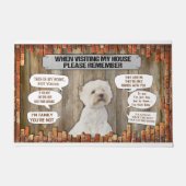 私の家を訪れる時はホワイトテリを思い出しなさい ドアマット (正面)