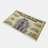 私の家を訪れる時は猫の値リストを覚えてほしい ドアマット (アングル)