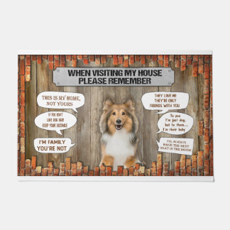 私の家を訪れる時は、Shetland Shを思い出して ドアマット