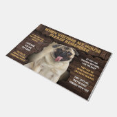 私の家を訪問する時にパグを覚えてほしい ドアマット (アングル)