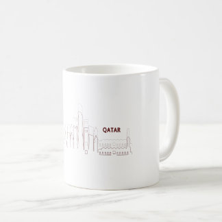 私の家カタール – ミニマリストデザイン コーヒーマグカップ