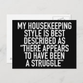 私の家事スタイル最高のは、 ポストカード (正面/裏面)