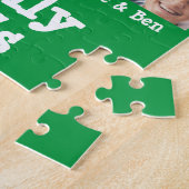 私の家族と友人の名前とフォトグリーン認知症 ジグソーパズル (側面)