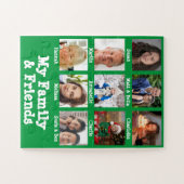 私の家族と友人の名前とフォトグリーン認知症 ジグソーパズル (横)