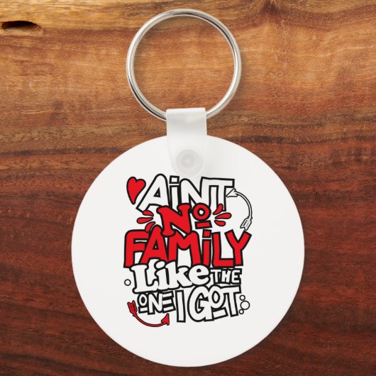 私の家族に似た家族は得いない キーホルダー (正面)