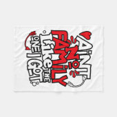 私の家族に似た家族は得いない フリースブランケット (正面(横))