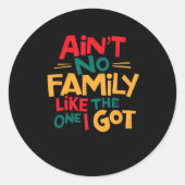 私の家族に似た家族は得いない ラウンドシール (正面)