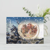 私の家族のクリスマス　写真カード　スノーグローブマジック シーズンカード (スタンド正面)