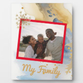 私の家族のテーブルトップのプラークは8x10イーゼル付き フォトプラーク (正面)