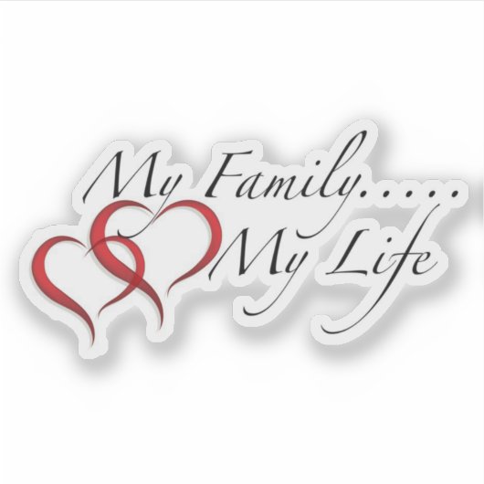 私の家族の人生 シール (正面)