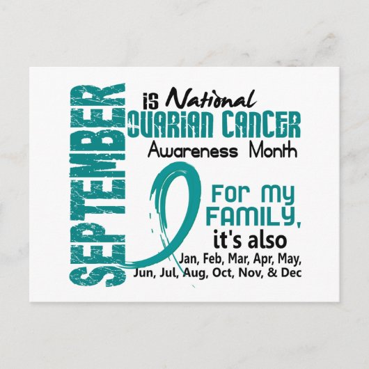 私の家族の卵巣がん認識度月 ポストカード (正面)