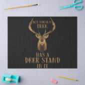 私の家族の木には鹿のスタンドがある狩り 薄葉紙 (クラフト)
