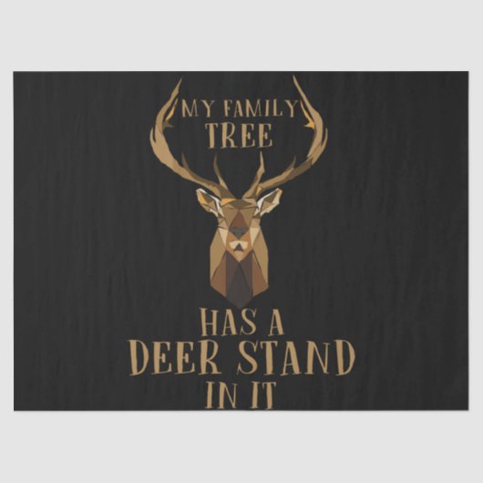 私の家族の木には鹿のスタンドがある狩り 薄葉紙 (正面)