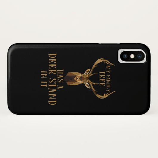 私の家族の木には鹿のスタンドがある狩り Case-Mate iPhoneケース (裏面(横))