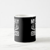 私の家族の木には鹿のスタンドがある鹿狩り コーヒーマグカップ (中央)