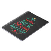 私の家族の木はナッツでいっぱいで、私はそれを愛するクリスマス ノートブック (左側)