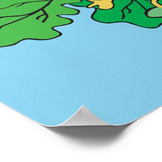 私の家族の木は木に実がいっぱい生えている ポスター (角)