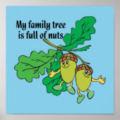 私の家族の木は木に実がいっぱい生えている ポスター (正面)