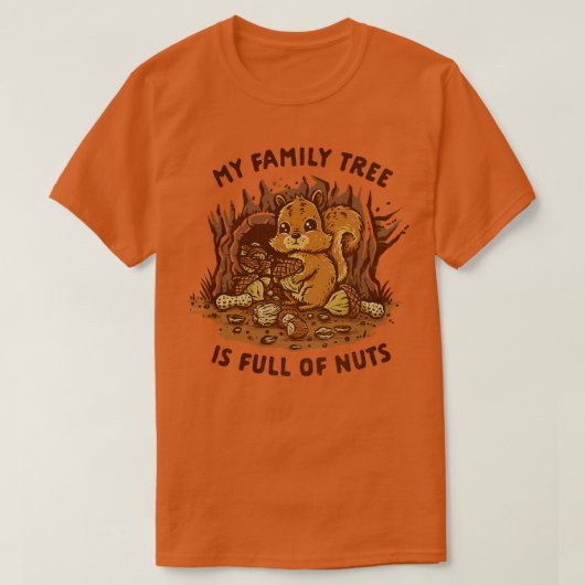 私の家族の木は木に実がいっぱい Tシャツ (デザイン正面)