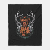私の家族の木は鹿のスタンドを持っている狩り フリースブランケット (正面)