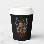 私の家族の木は鹿のスタンドを持っている狩り 紙コップ (正面)