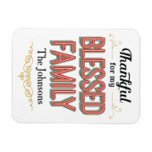 私の家族の磁賛美石に感謝する マグネット (横)