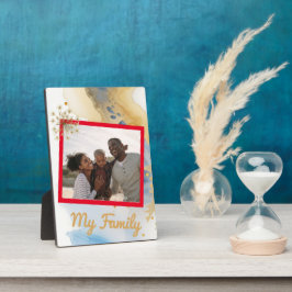 私の家族のTabletopプラークは5x7イーゼルで フォトプラーク