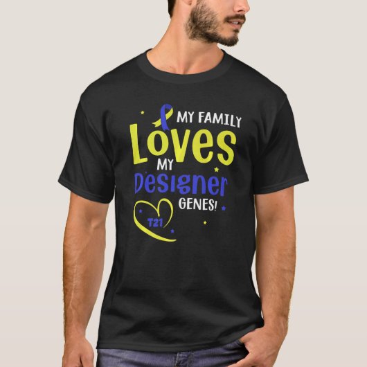 私の家族は私のデザイナーの遺伝子を愛している Tシャツ (正面)