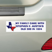 私の家族はSFAと来ました バンパーステッカー (車上)