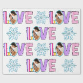 私の家族への愛 | 自分の写真を作成する ラッピングペーパー (フラット)