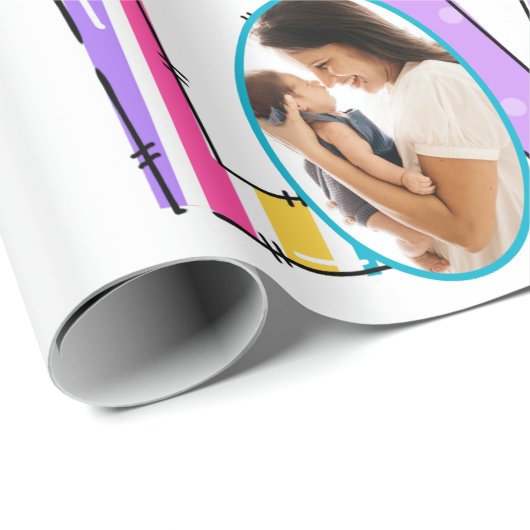 私の家族への愛 | 自分の写真を作成する ラッピングペーパー (ロールコーナー)