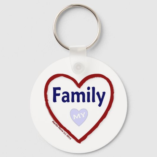 私の家族を愛する キーホルダー (正面)