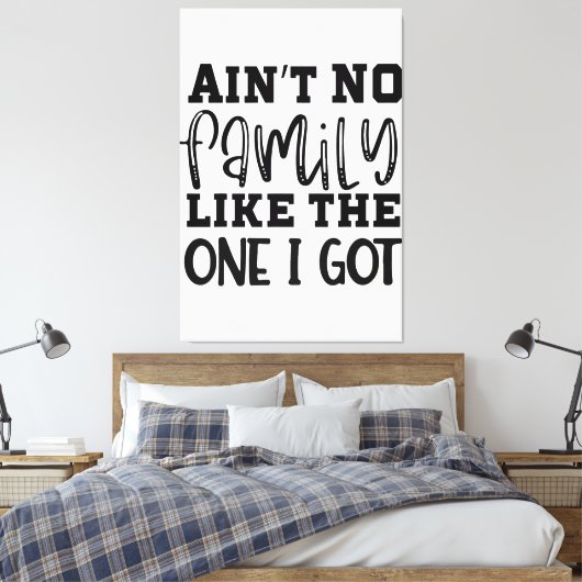 私の家族ルーと同じ得のおもしろい家族は キャンバスプリント (インサイチュ (寝室))