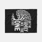 私の家族ルーと同じ得のおもしろい家族は フリースブランケット (正面(横))