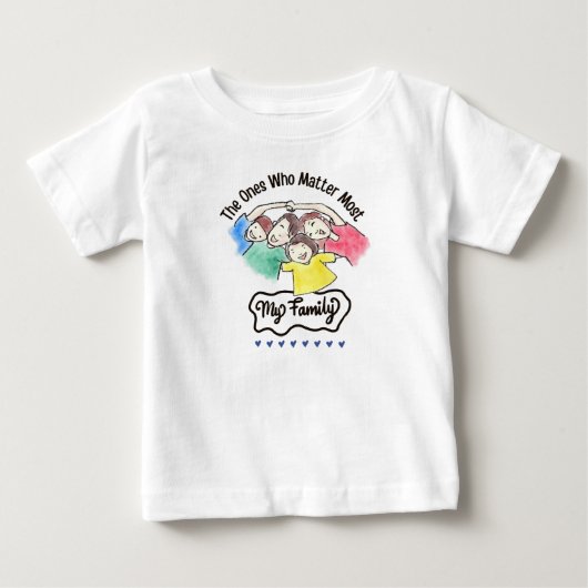 私の家族 ベビーTシャツ (正面)