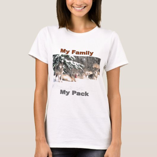 私の家族、私のパックライン Tシャツ (正面)