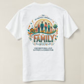 私の家族 私の最高の冒険 Tシャツ (デザイン裏面)