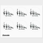 私の家族(私は銃が大好き) ラウンドシール (シート)