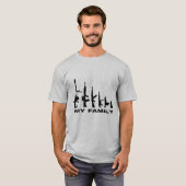私の家族"私は銃"を愛します(17色で利用できる) Tシャツ (正面フル)