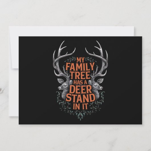 私の家系図には猟のために鹿の台が含まれている シーズンカード (正面)