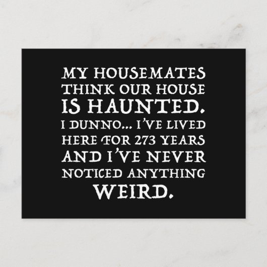 私の家考えの仲間は幽霊のよく出る ポストカード (正面)